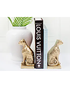 Bookends Gold Leopards