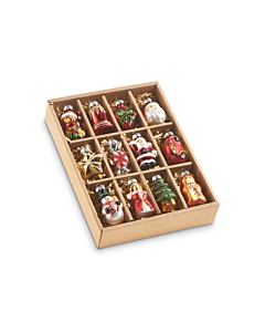 BOX OF VINTAGE INSPIRED ORNAMENTS