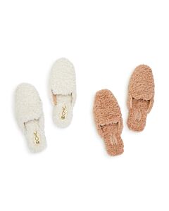 FAUX SHERPA SLIPPERS IN 2 COLORS