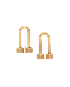 GOLD EARRINGS WITH SQUARE TIPS