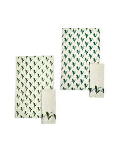 LILY OF THE VALLEY TEA TOWEL SET OF 2
