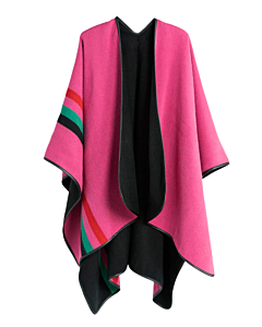 PINK AND BLACK REVERSIBLE CAPE