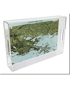 TRAY LUCITE BIRDS EYE VIEW MAP 8.5X11