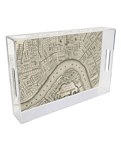 TRAY LUCITE NOLA MAP RIVERBEND 11X17