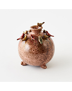 9" VASE W BIRDS