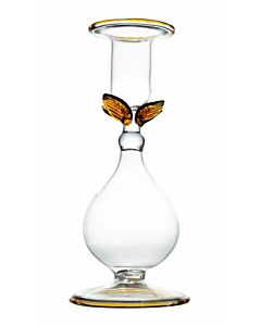 ABIGAILS CANDLESTICK W AMBER FLOWER