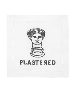 AUGUST MORGAN EMBROIDERED COCKTAIL NAPKINS PLASTERED