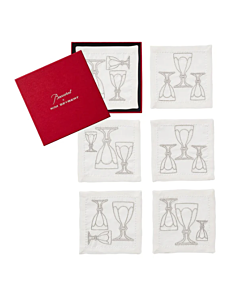 BACARRAT HARCOURT SET OF 6 COCKTAIL NAPKINS