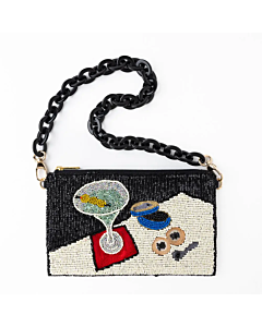 BEADED MARTINI AND CAVIAR HANDBAG