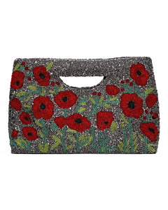 BEADED POPPIES CLUTCH