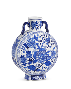 BLUE AND WHITE CHINOISERIE VASE