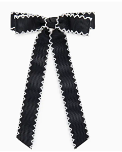 Bow Scallop Trim Black