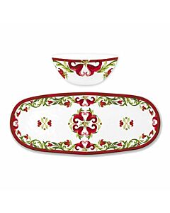 MELAMINE TRAY W BOWL VISCHIO
