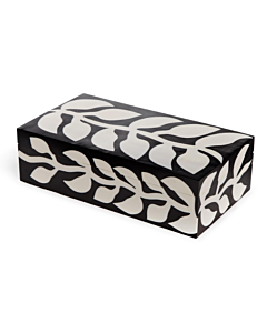 Box Leaf Pattern Blk/Wht