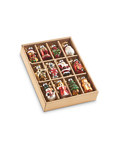 BOX OF VINTAGE INSPIRED ORNAMENTS