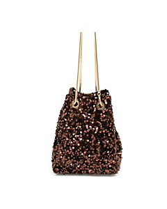 BRONZE SEQUINED HANDBAG