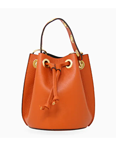 Bucket Bag Orange Leather