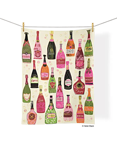 CHAMPAGNE BUBBLES TEA TOWEL