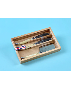 CHEESE KNIVES BOXED SET OF THREE, IVORY