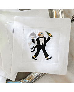 Cocktail Napkin S/4 Tuxedo