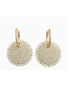 Earrings Juno Hoop W/ Disc