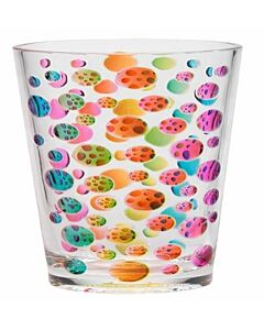 GLASS ACRYLIC RAINBOW DOTS LG