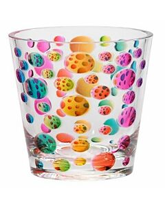 GLASS ACRYLIC RAINBOW DOTS SM