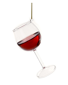 GLASS IF RED WINE ORNAMENT