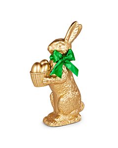 Gold Bunny W/Egg Basket 14"