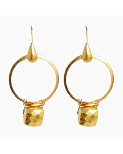 GOLD SATCHEL EARRINGS