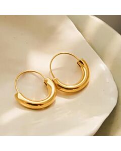 GOLD U HOOP EARRINGS