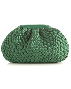 GREEN WOVEN CLUTCH