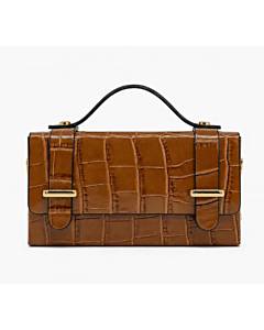 Handbag Crocco Camel