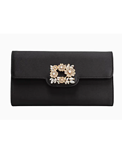 Handbag Elodie Black Satin