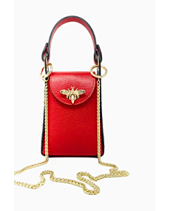 Handbag Red Bee Vertical