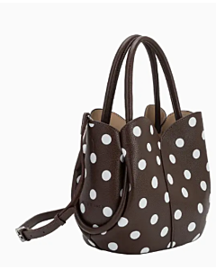 Handbag Tulip Choc Polka Dots