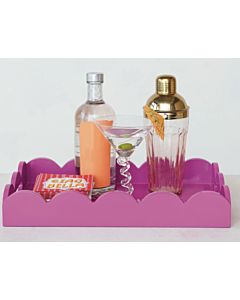 HOT PINK LAQUERED TRAY