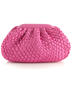 HOT PINK WOVEN CLUTCH