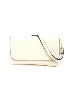 ITALIAN LEATHER CLUTCH CROSSBODY LIGHT BEIGE