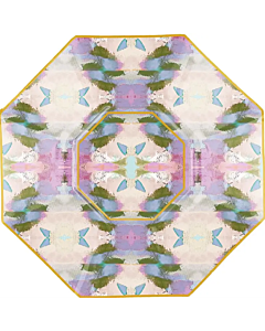 LAURA PARK SMALL GLASS DISH BEGONIA