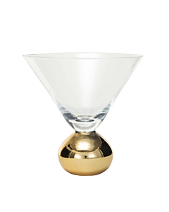 MARTINI GLASS WITH GOLD BALL STEM