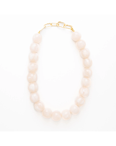 MILKY WHITE IRIS NECKLACE