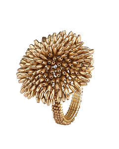 Napkin Ring Pompom Gold