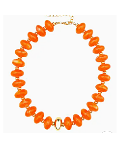 Necklace Chunky Orange Beads