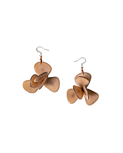 ORGANIC TAGUA NUT FLORENCE EARRINGS CAFE