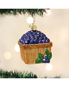 Ornament Basket Of Blueberries