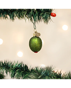 STUFFED GREEN OLIVE ORNAMENT