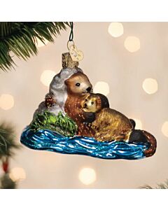 OTTER AND BABY ORNAMENT