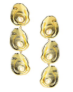 OYSTER TRIPLE DROP EARRINGS