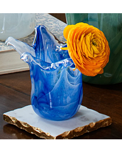 PETITE ONDA COBALT VASE VIETRI